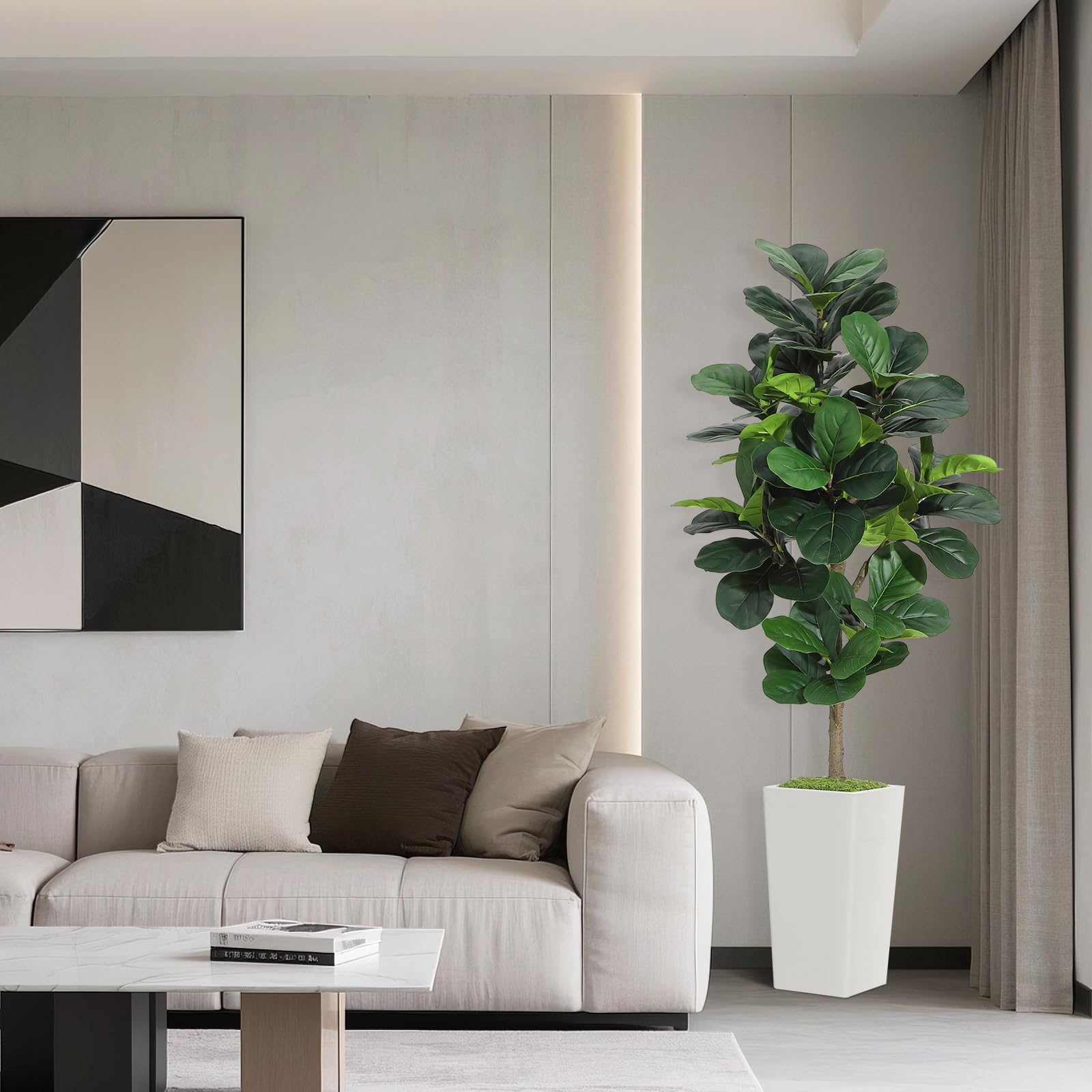 Artificial Fiddle Leaf Fig Tre - Ficus Lyrata Tree 리뷰 및 가격