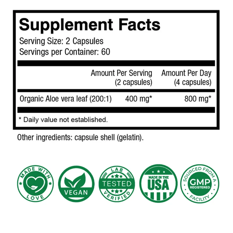 Aloe Vera Capsules - Help Prom - Aloe Vera Pot 리뷰 및 가격