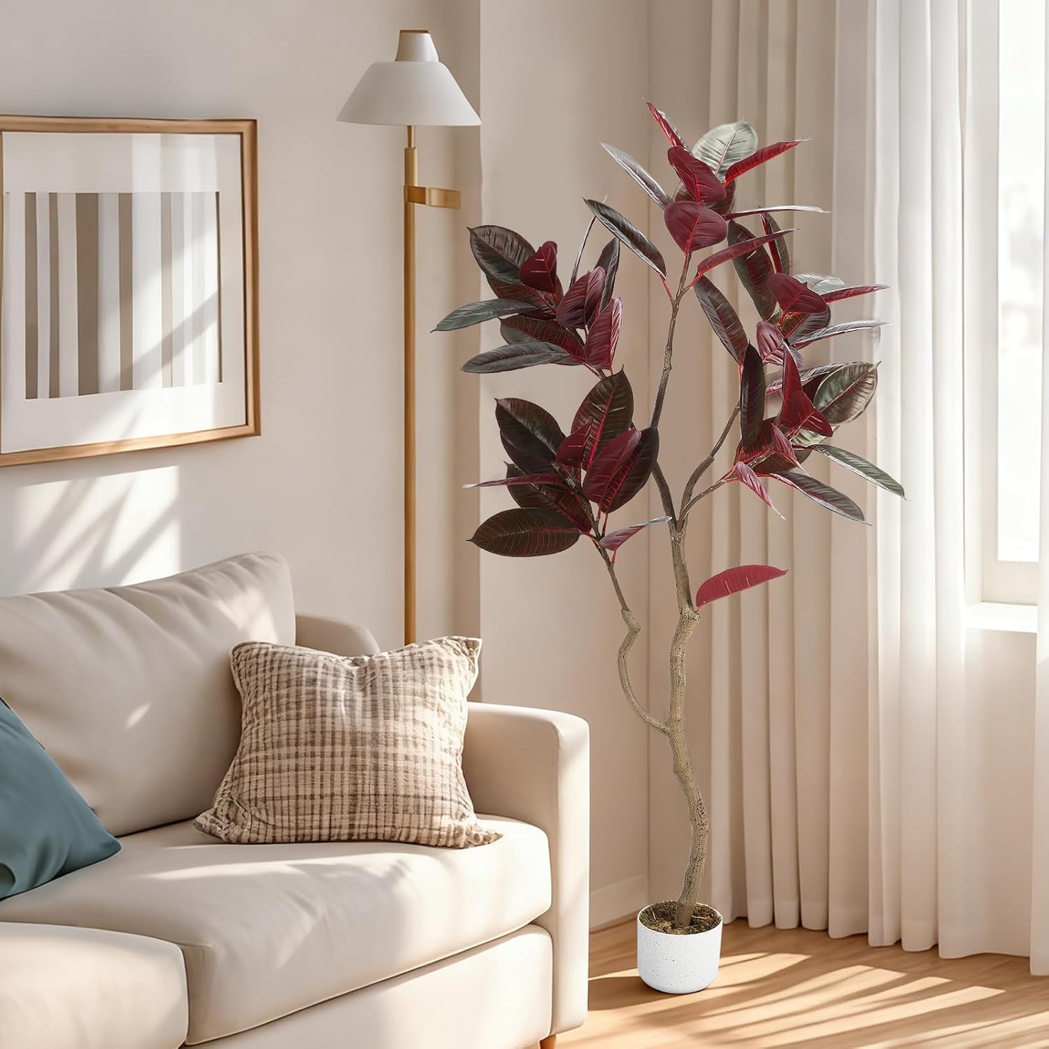 Artificial Fiddle Leaf Fig Tre - Ficus Lyrata Tree 리뷰 및 가격