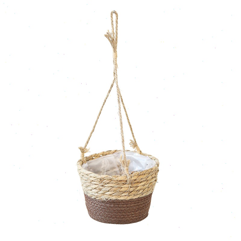 Straw Hanging Basket Flower Po - Spider Plant Hanging 리뷰 및 가격